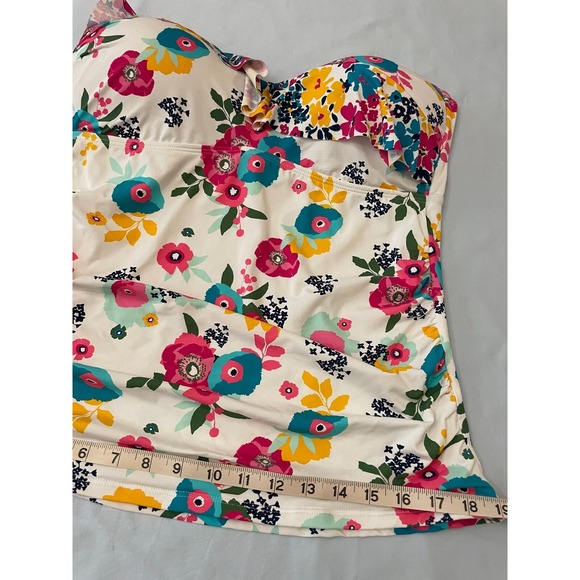 Liz Claiborne Floral Tankini Swimwear Womens Plus XXL Padded Beach Multicolor - Picture 12 of 16